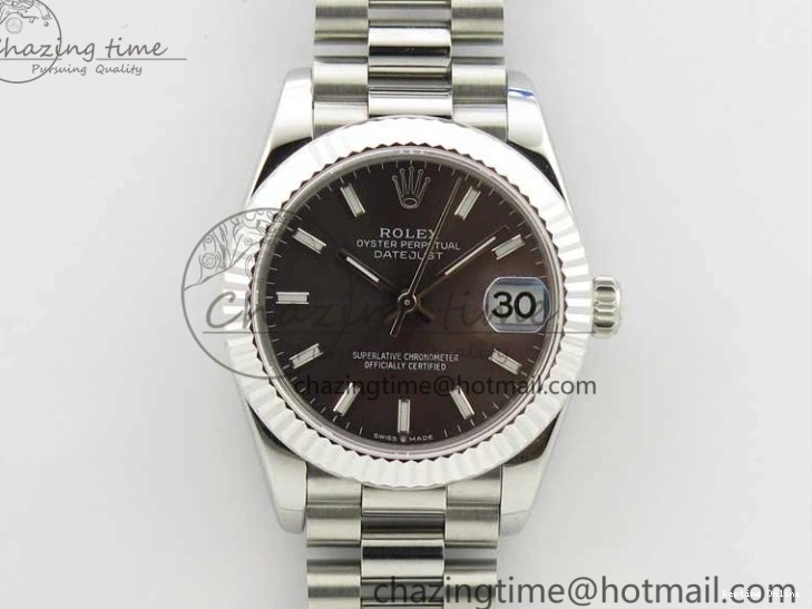 0115 GoodFit Datejust 31mm 278275 SS BP Maker Best Edition Gray Stick Markers Dial on SS President Bracelet 3089